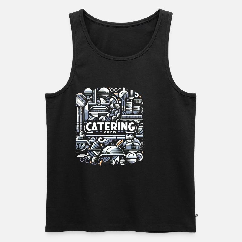 Catering Crew 6 - Männer Premium Bio Tank Top - Schwarz