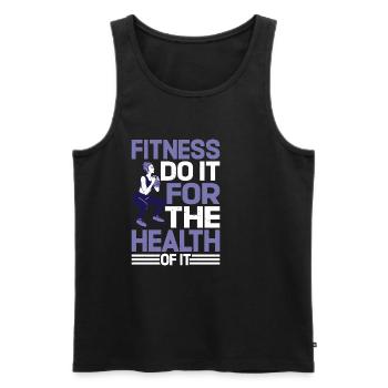 Fitness Do It For The Health Of It - Men's Premium Organic Tank Top - black - Front - Michal (187cm)