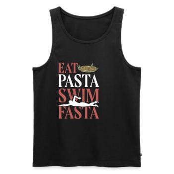 Eat Pasta Swim Fasta 26 - Männer Premium Bio Tank Top - Schwarz - Vorne - Michal (187cm)