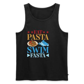 Eat Pasta Swim Fasta 25 - Männer Premium Bio Tank Top - Schwarz - Vorne - Michal (187cm)