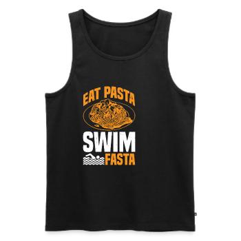 Eat Pasta Swim Fasta 27 - Männer Premium Bio Tank Top - Schwarz - Vorne - Michal (187cm)