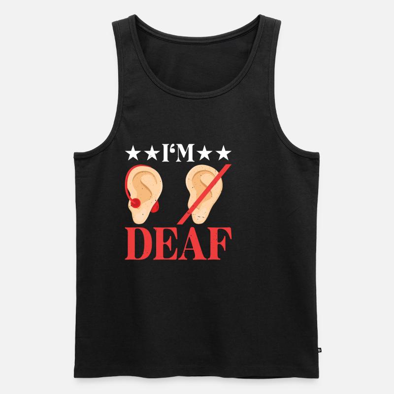 I'm Deaf 36 - Männer Premium Bio Tank Top - Schwarz