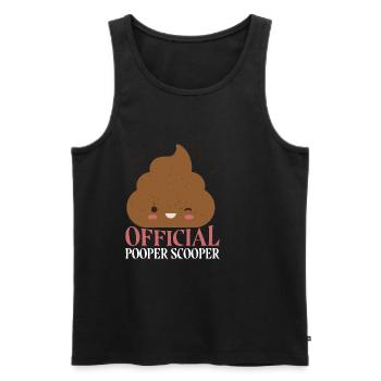 Official Pooper Scooper 61 - Männer Premium Bio Tank Top - Schwarz - Vorne - AI Model Male 178 light (178cm)
