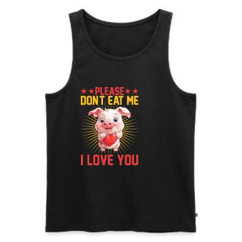Please Don't Eat Me, I Love You 5 - Men's Premium Organic Tank Top - black - Front - Michal (187cm)