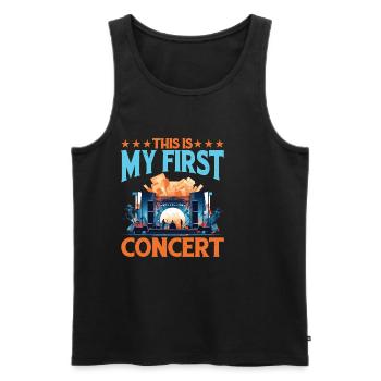 C’est mon premier concert 72 - Débardeur bio Premium Homme - noir - Devant - Michal (187cm)