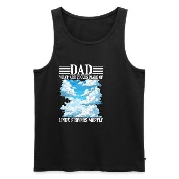 What Are Clouds Made Of, Linux Servers Mostly 26 - Männer Premium Bio Tank Top - Schwarz - Vorne - Michal (187cm)