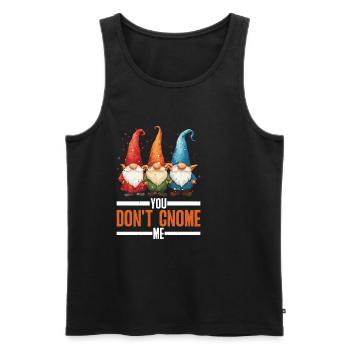 Tu ne me gnomes pas 13 - Débardeur bio Premium Homme - noir - Devant - Michal (187cm)