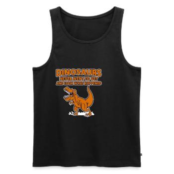 Dinosaurs Never Went To Vet, Look What Happened 4 - Männer Premium Bio Tank Top - Schwarz - Vorne - Michal (187cm)