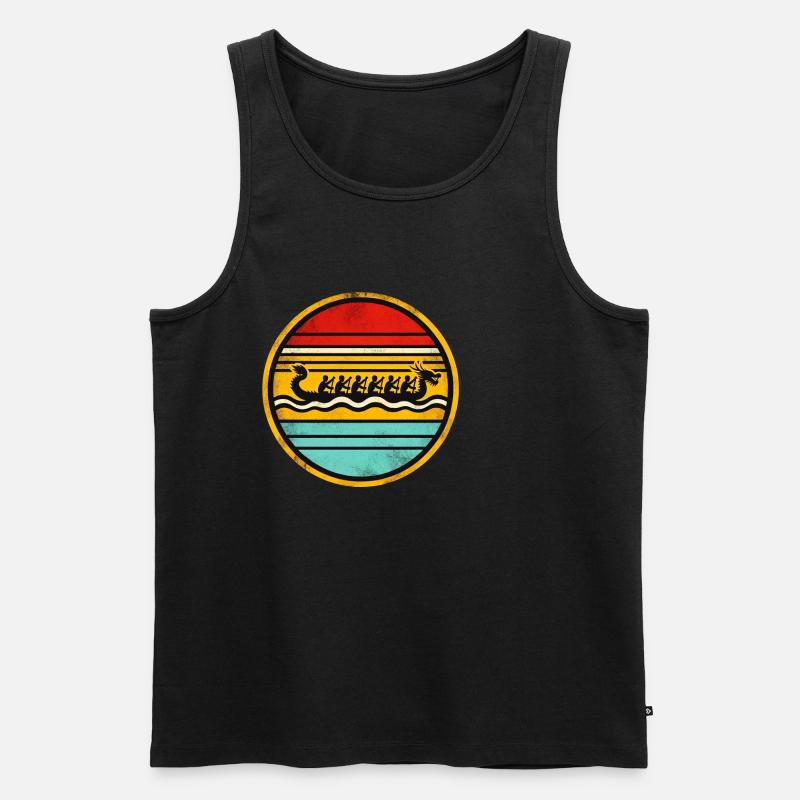 Dragon Boat 5 - Männer Premium Bio Tank Top - Schwarz