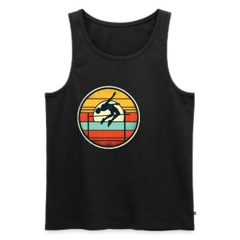 High Jump - Männer Premium Bio Tank Top - Schwarz - Vorne - AI Model Male 178 light (178cm)