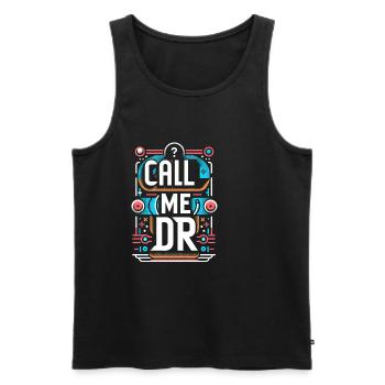 Call Me Dr 29 - Men's Premium Organic Tank Top - black - Front - AI Model Male 178 light (178cm)