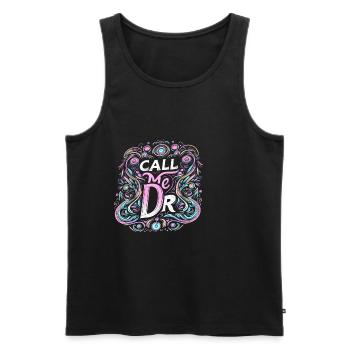 Call Me Dr 36 - Men's Premium Organic Tank Top - black - Front - AI Model Male 178 light (178cm)
