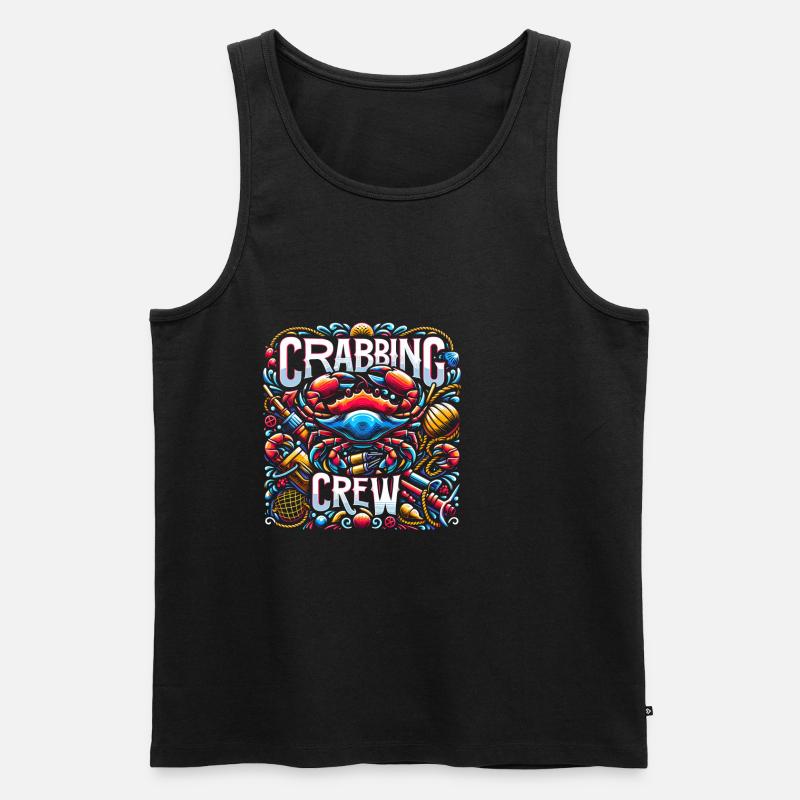 Crabbing Crew 16 - Männer Premium Bio Tank Top - Schwarz