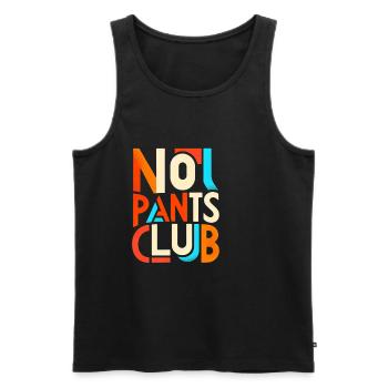 No Pants Club 11 - Men's Premium Organic Tank Top - black - Front - AI Model Male 178 light (178cm)