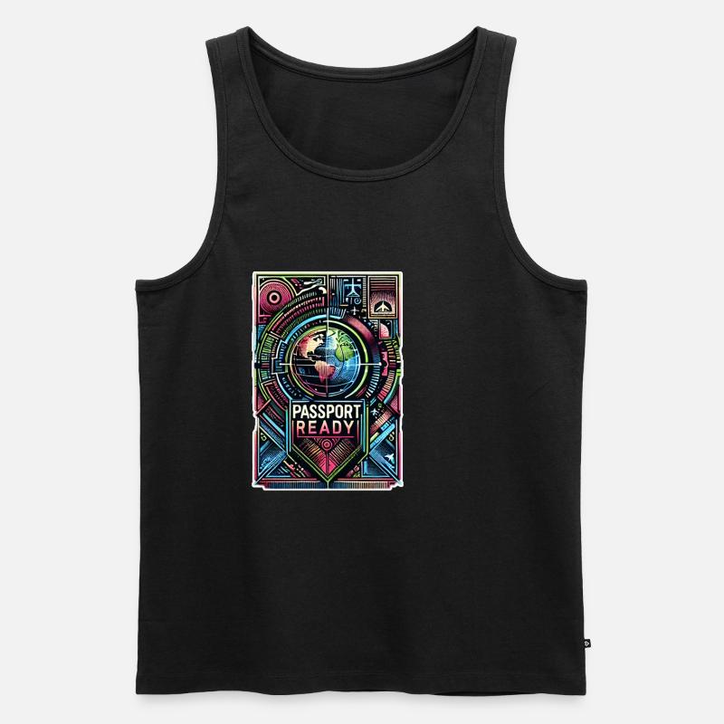 Passport Ready 10 - Männer Premium Bio Tank Top - Schwarz