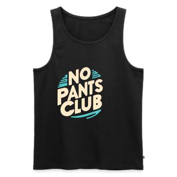 No Pants Club 7 - Men's Premium Organic Tank Top - black - Front - AI Model Male 178 light (178cm)