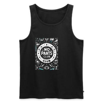No Pants Club 9 - Men's Premium Organic Tank Top - black - Front - AI Model Male 178 light (178cm)