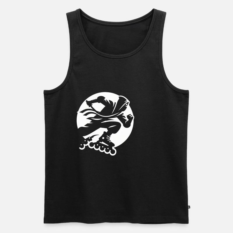 Rollerblade Ninja 11 - Männer Premium Bio Tank Top - Schwarz