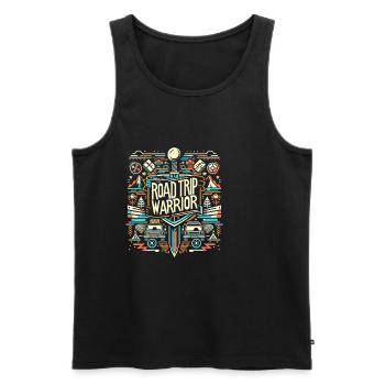 Road Trip Warrior 10 - Männer Premium Bio Tank Top - Schwarz - Vorne - Michal (187cm)