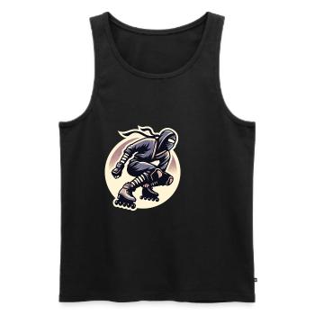 Rollerblade Ninja 9 - Männer Premium Bio Tank Top - Schwarz - Vorne - AI Model Male 178 light (178cm)