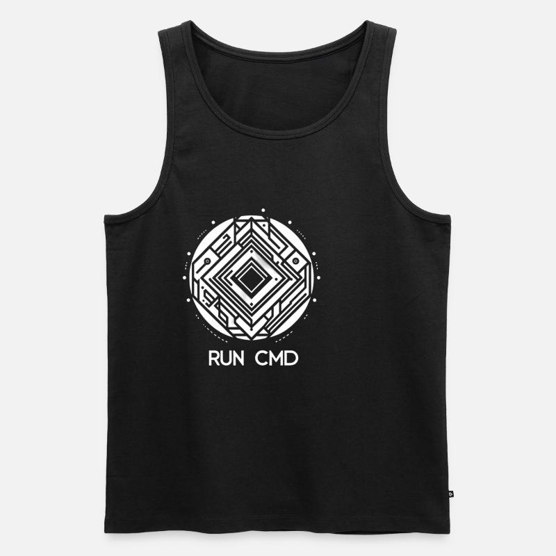 Run Cmd 32 - Männer Premium Bio Tank Top - Schwarz