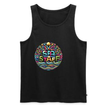 Spa Staff 6 - Männer Premium Bio Tank Top - Schwarz - Vorne - Michal (187cm)