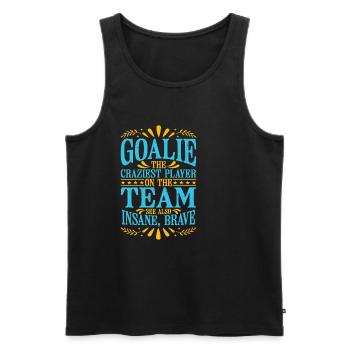 Goalie Gear Goalkeeper Definition 11 - Männer Premium Bio Tank Top - Schwarz - Vorne - Michal (187cm)