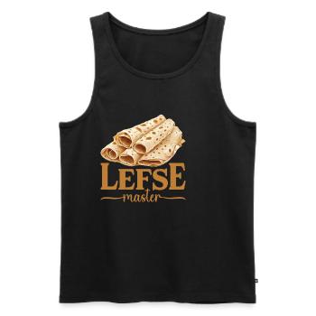 Lefse Master 32 - Men's Premium Organic Tank Top - black - Front - AI Model Male 178 light (178cm)