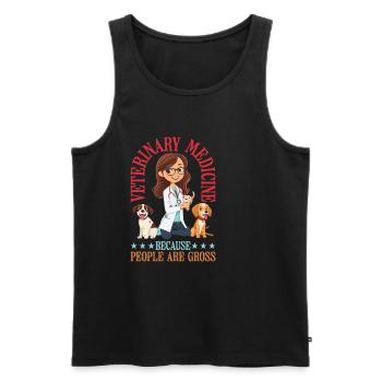 Veterinary Medicine Because People Are Gross 21 - Men's Premium Organic Tank Top - black - Front - Michal (187cm)