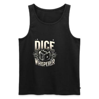 Dice Whisperer 5 - Men's Premium Organic Tank Top - black - Front - Michal (187cm)