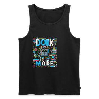 Mode Dork 14 - Débardeur bio Premium Homme - noir - Devant - AI Model Male 178 light (178cm)
