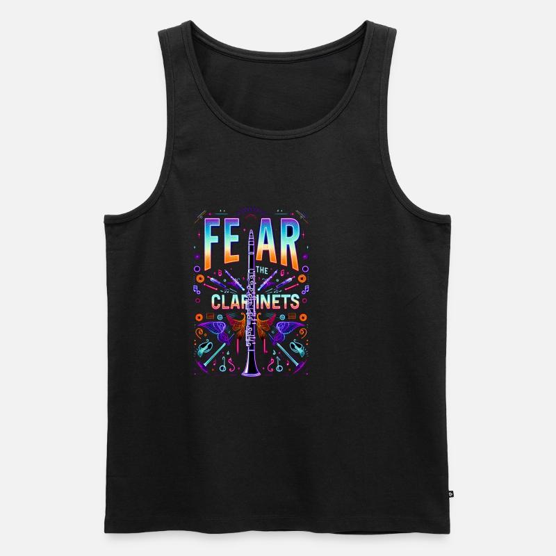 Fear The Clarinets 12 - Männer Premium Bio Tank Top - Schwarz