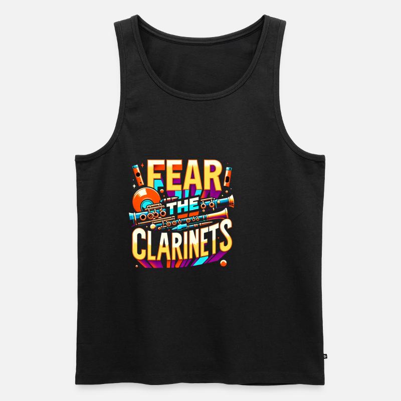 Fear The Clarinets 13 - Männer Premium Bio Tank Top - Schwarz