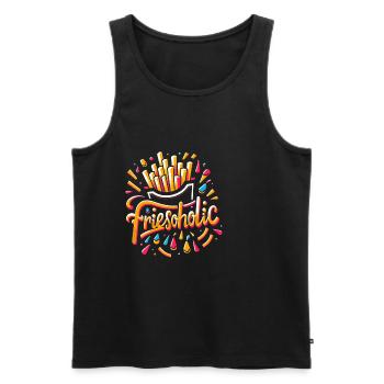 Friesoholic 5 - Men's Premium Organic Tank Top - black - Front - Michal (187cm)