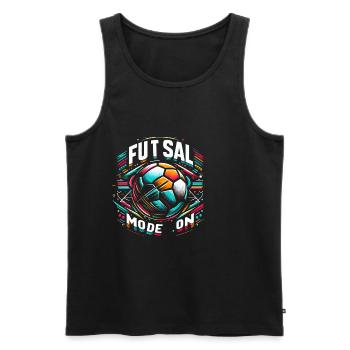 Futsal Mode On 9 - Männer Premium Bio Tank Top - Schwarz - Vorne - Michal (187cm)