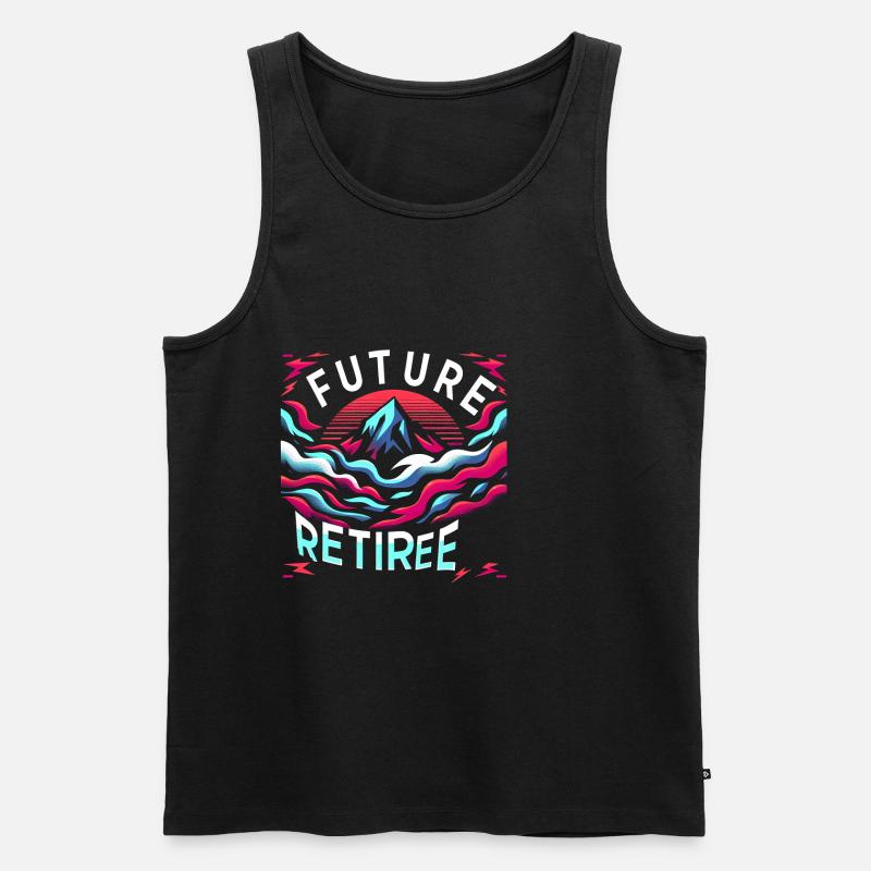 Future Retiree 5 - Männer Premium Bio Tank Top - Schwarz