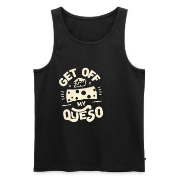 Descends de mon Queso 5 - Débardeur bio Premium Homme - noir - Devant - Michal (187cm)