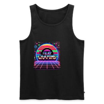 I Eat Crayons 21 - Männer Premium Bio Tank Top - Schwarz - Vorne - AI Model Male 178 light (178cm)