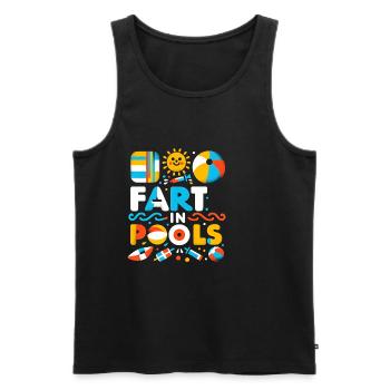Je Pète Dans Les Piscines 7 - Débardeur bio Premium Homme - noir - Devant - Michal (187cm)