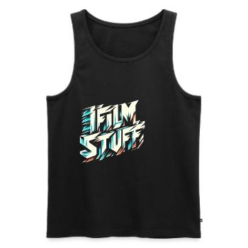 I Film Stuff 14 - Men's Premium Organic Tank Top - black - Front - AI Model Male 178 light (178cm)