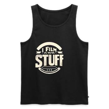 I Film Stuff 12 - Men's Premium Organic Tank Top - black - Front - AI Model Male 178 light (178cm)