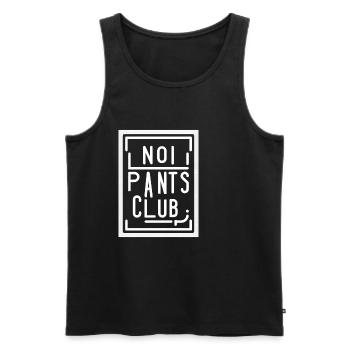 No Pants Club 10 - Men's Premium Organic Tank Top - black - Front - AI Model Male 178 light (178cm)