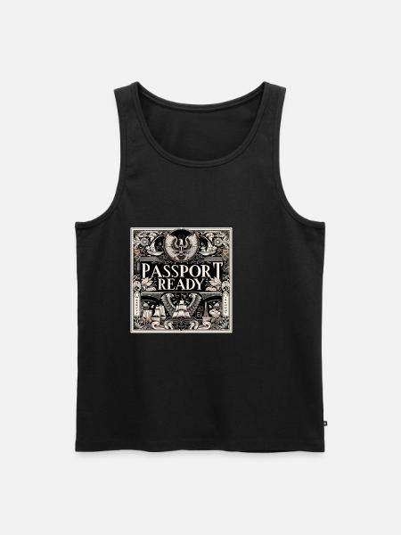 Passport Ready 8 - Men's Premium Organic Tank Top - black