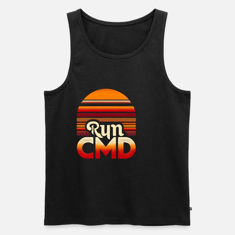 Run Cmd 44 - Männer Premium Bio Tank Top - Schwarz