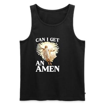 Can I Get An Amen 19 - Männer Premium Bio Tank Top - Schwarz - Vorne - Michal (187cm)