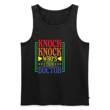 Knock Knock Who's There Doctor 24 - Männer Premium Bio Tank Top - Schwarz - Vorne - AI Model Male 178 light (178cm)