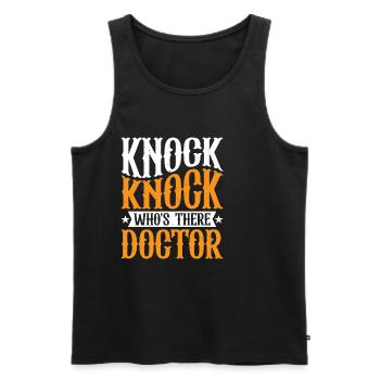 Knock Knock Who's There Doctor 26 - Männer Premium Bio Tank Top - Schwarz - Vorne - AI Model Male 178 light (178cm)