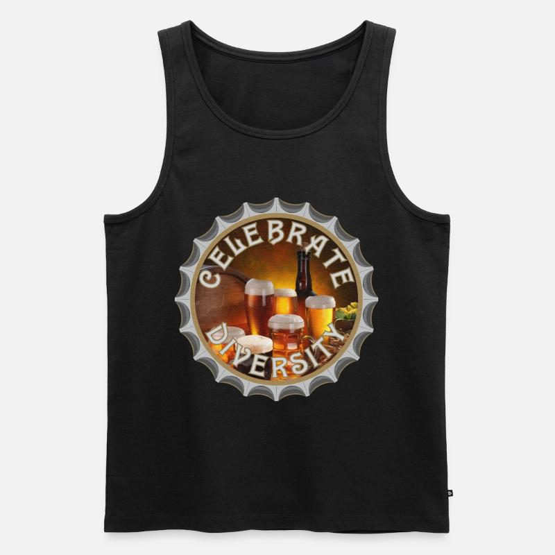 celebrate diversity - Men's Premium Organic Tank Top - black