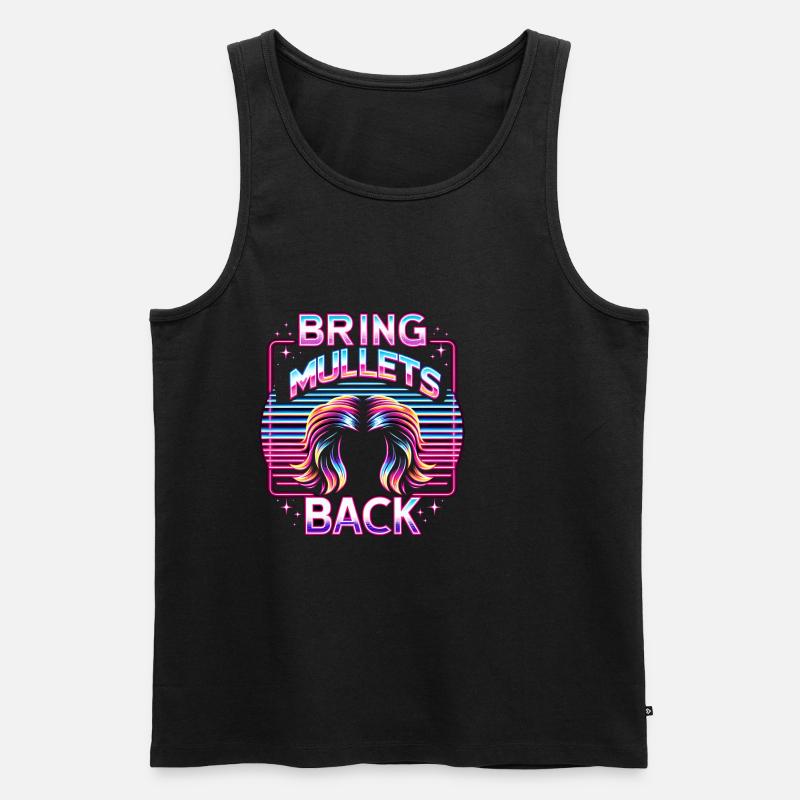 Bring Mullets Back 11 - Männer Premium Bio Tank Top - Schwarz