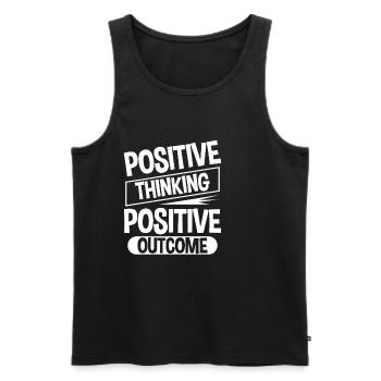 Positive Thinking Positive Outcome 4 - Men's Premium Organic Tank Top - black - Front - AI Model Male 178 light (178cm)